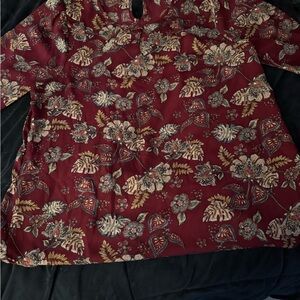 Papermoon Burgundy Floral Blouse